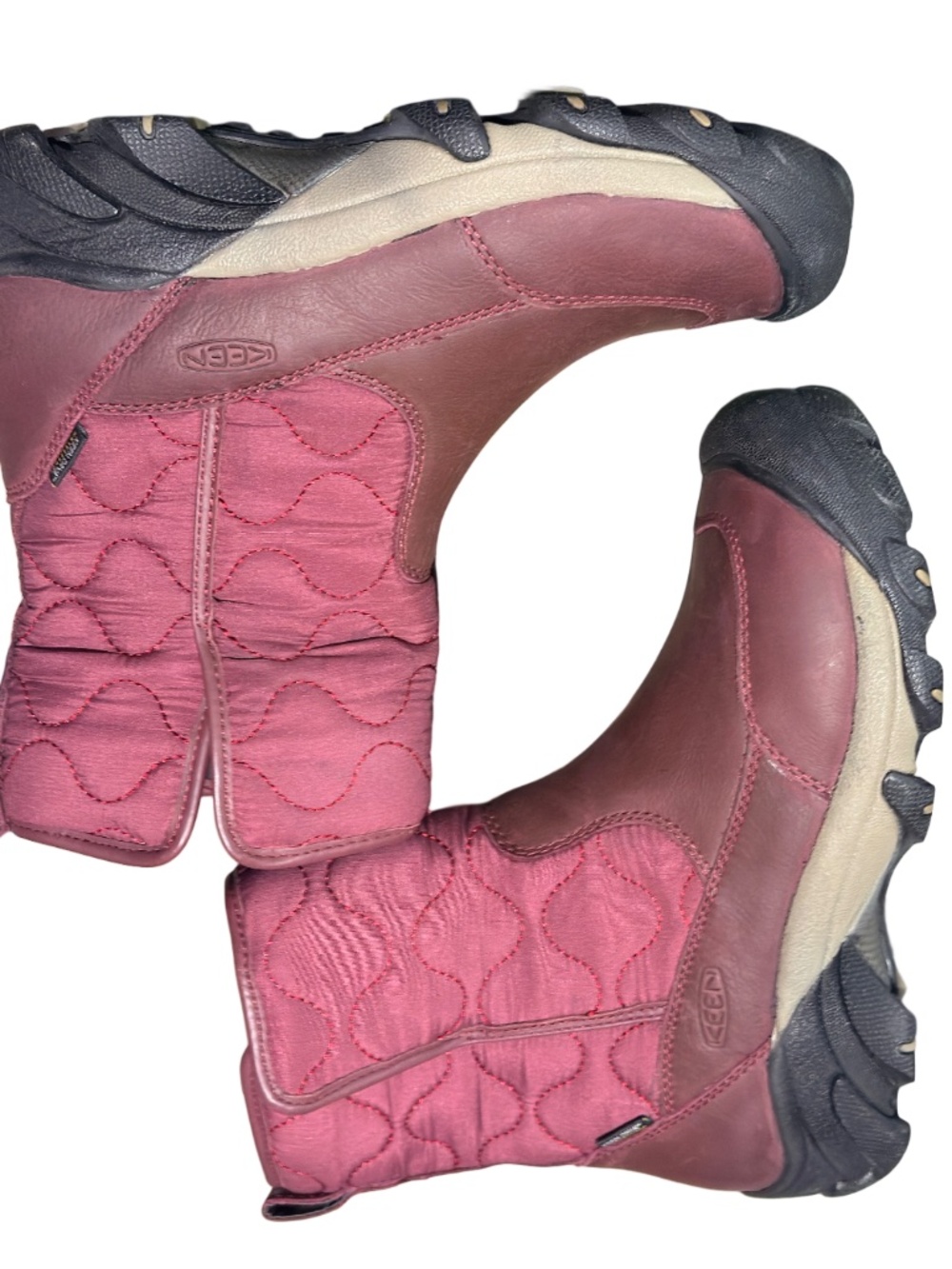 Keen Women's Burgundy Quilted Waterproof Winter Boot